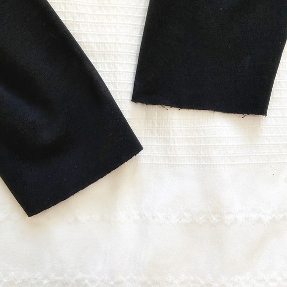 RICH & ROYAL BLACK FAUX LEATHER PANEL HALF RAGLAN SLEEVES MINI DRESS - M - Picture 8 of 10